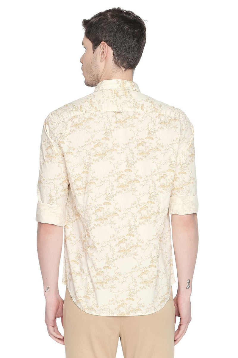 BASICS SLIM FIT PRINTED SHIRT