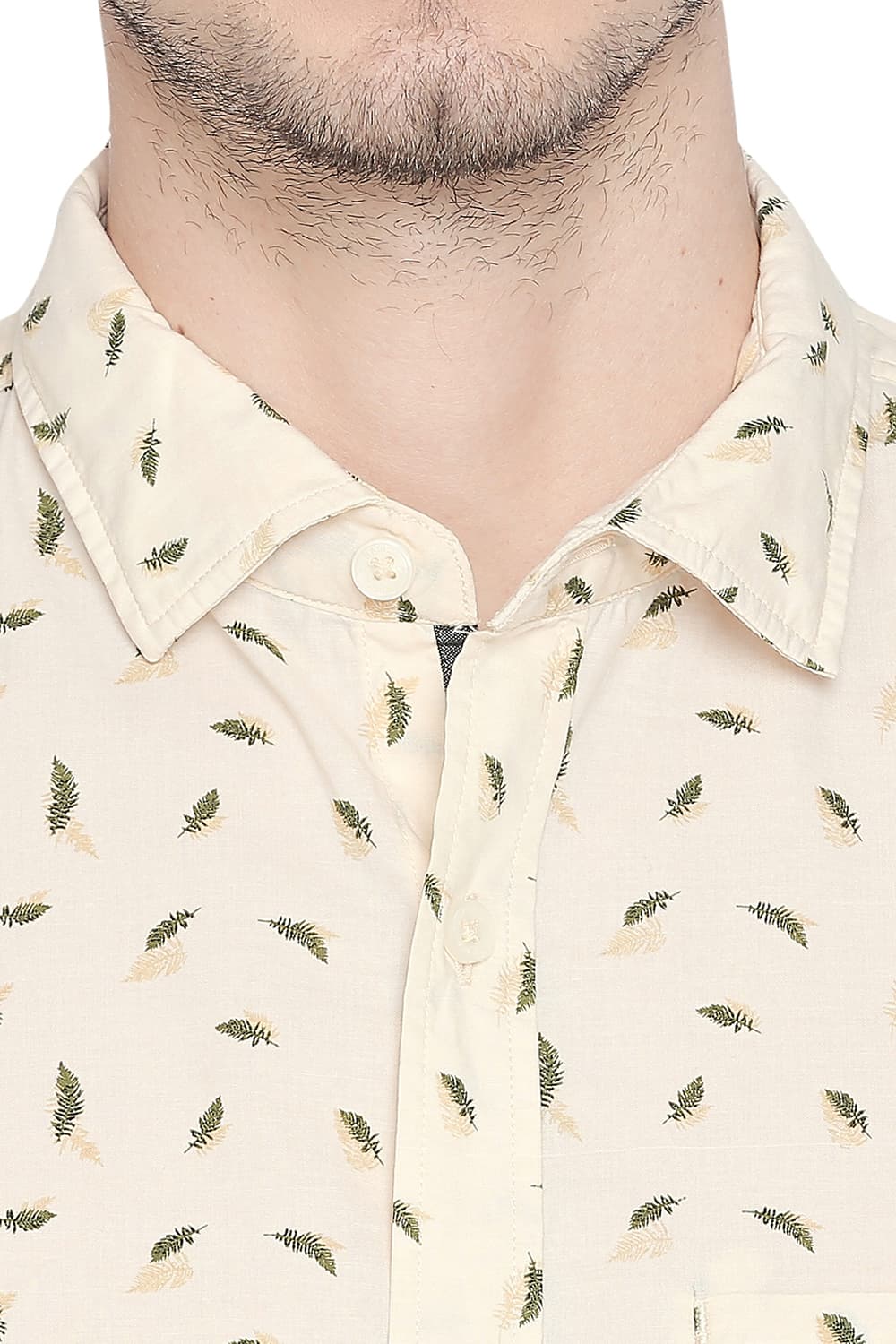 BASICS SLIM FIT PRINTED SHIRT