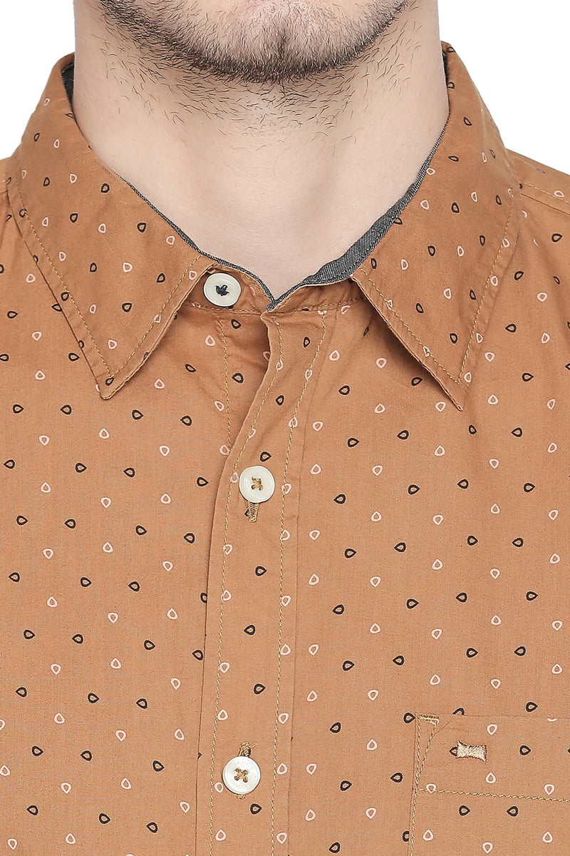 BASICS SLIM FIT PRINTED SHIRT