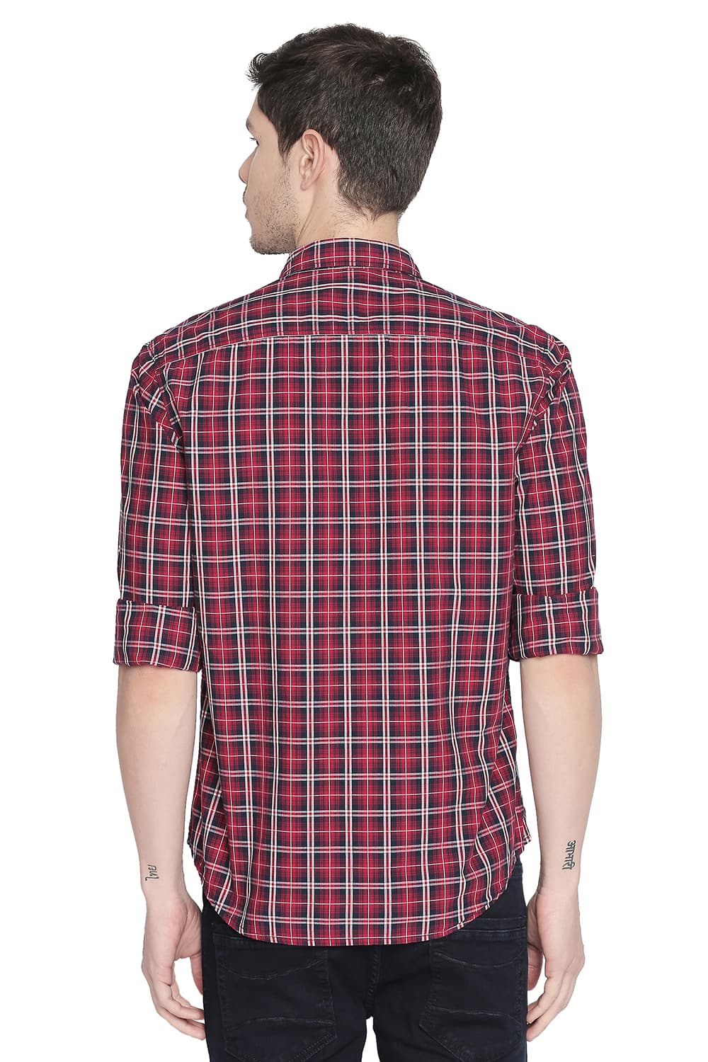 BASICS SLIM FIT CHECKS SHIRT