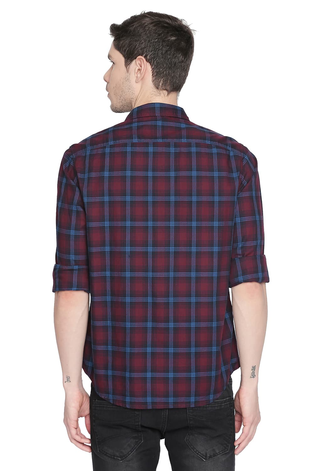 BASICS SLIM FIT CHECKS SHIRT