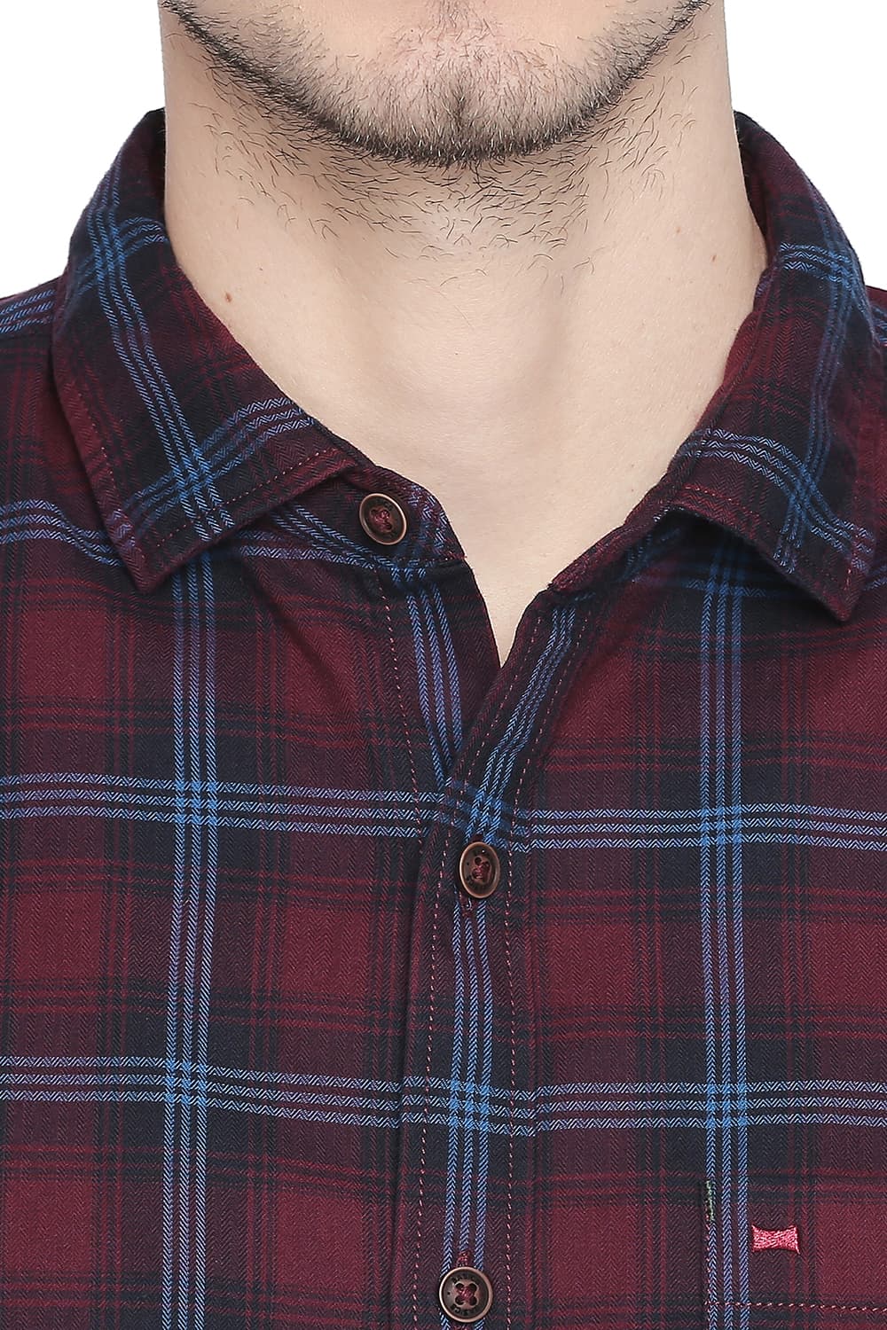 BASICS SLIM FIT CHECKS SHIRT