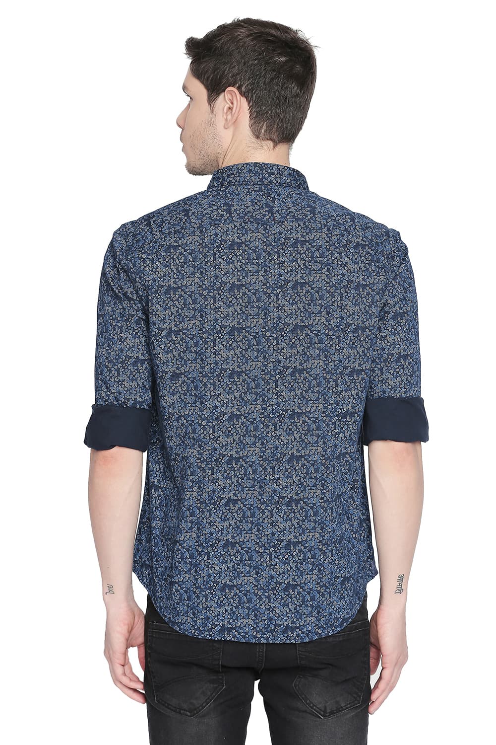 BASICS SLIM FIT PRINTED SHIRT