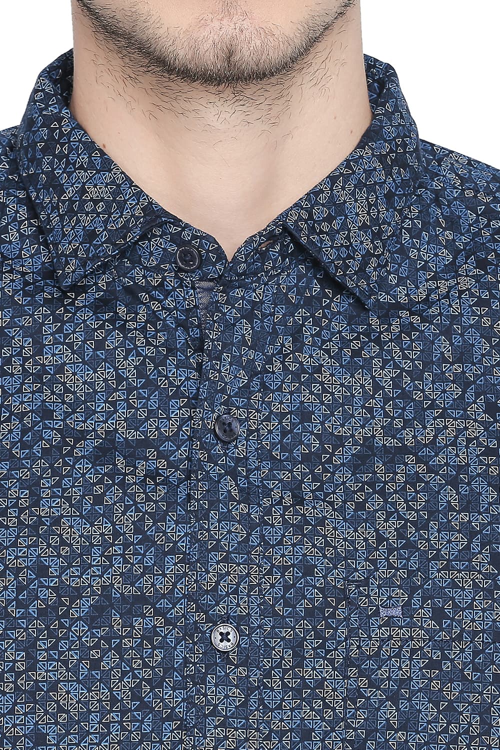 BASICS SLIM FIT PRINTED SHIRT