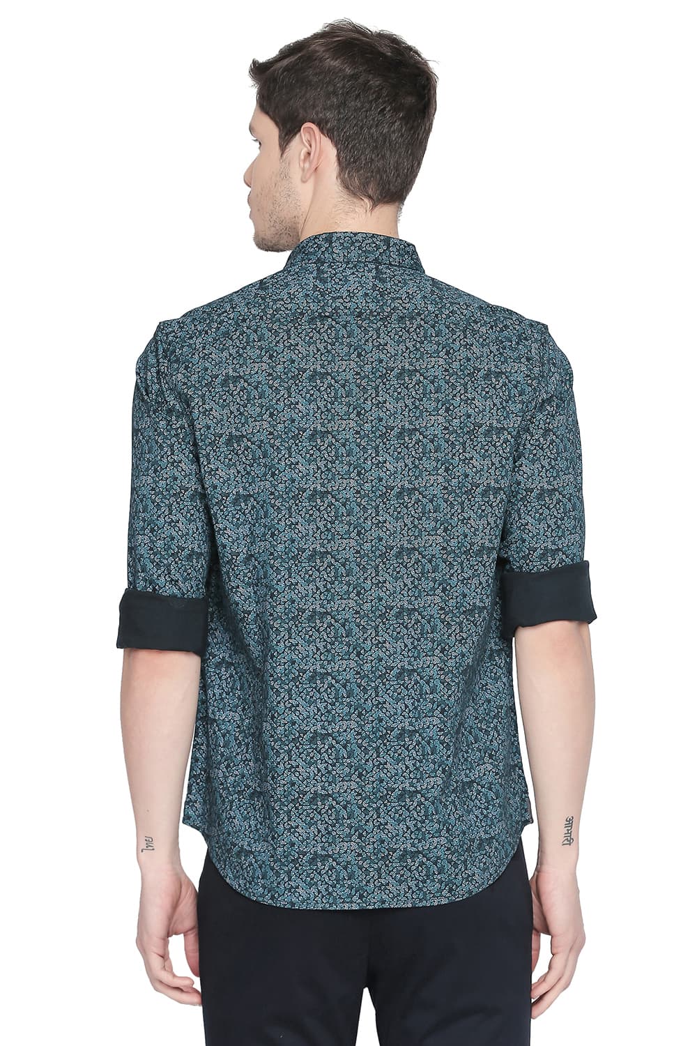 BASICS SLIM FIT PRINTED SHIRT