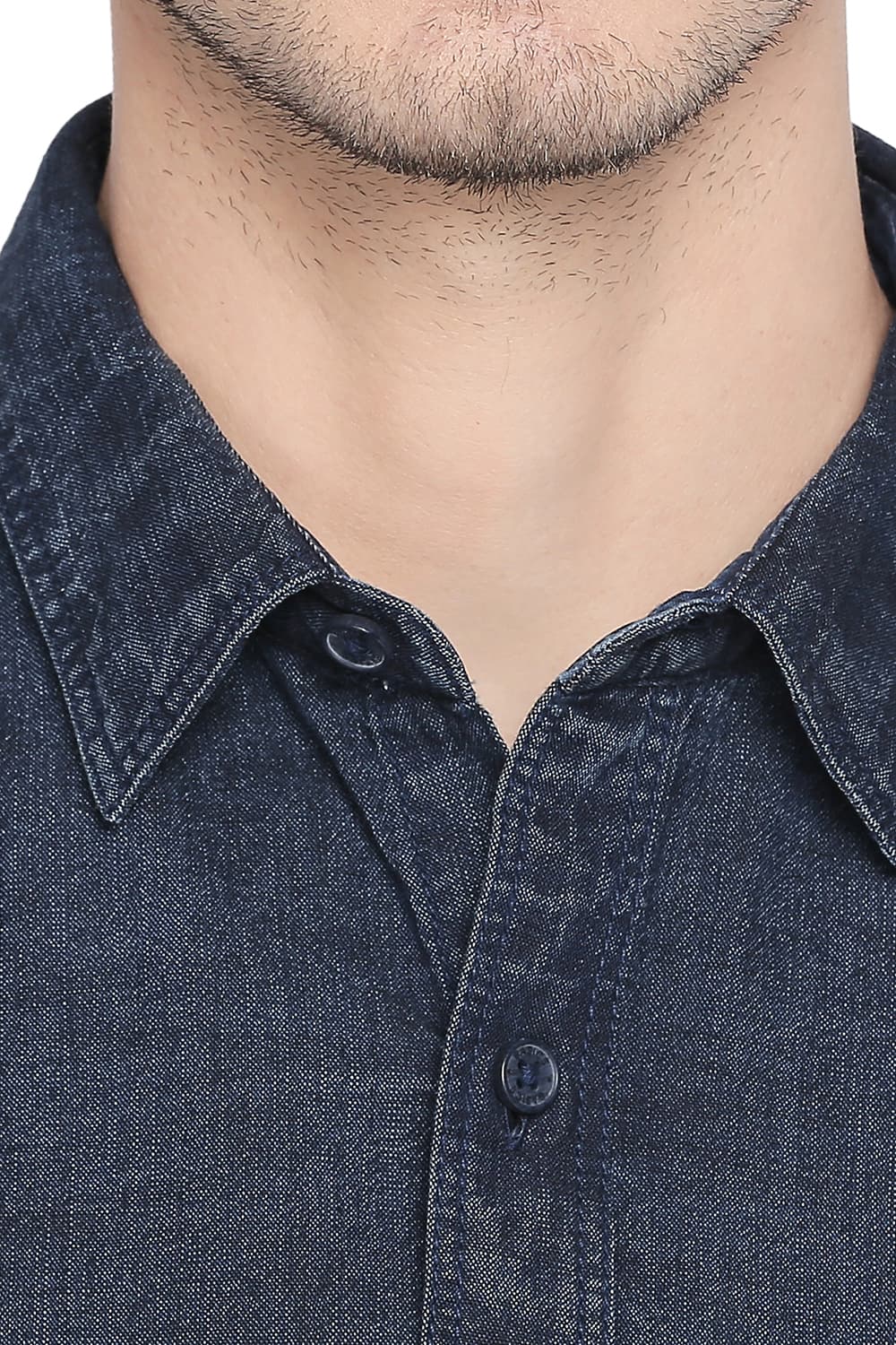 BASICS SLIM FIT INDIGO SHIRT