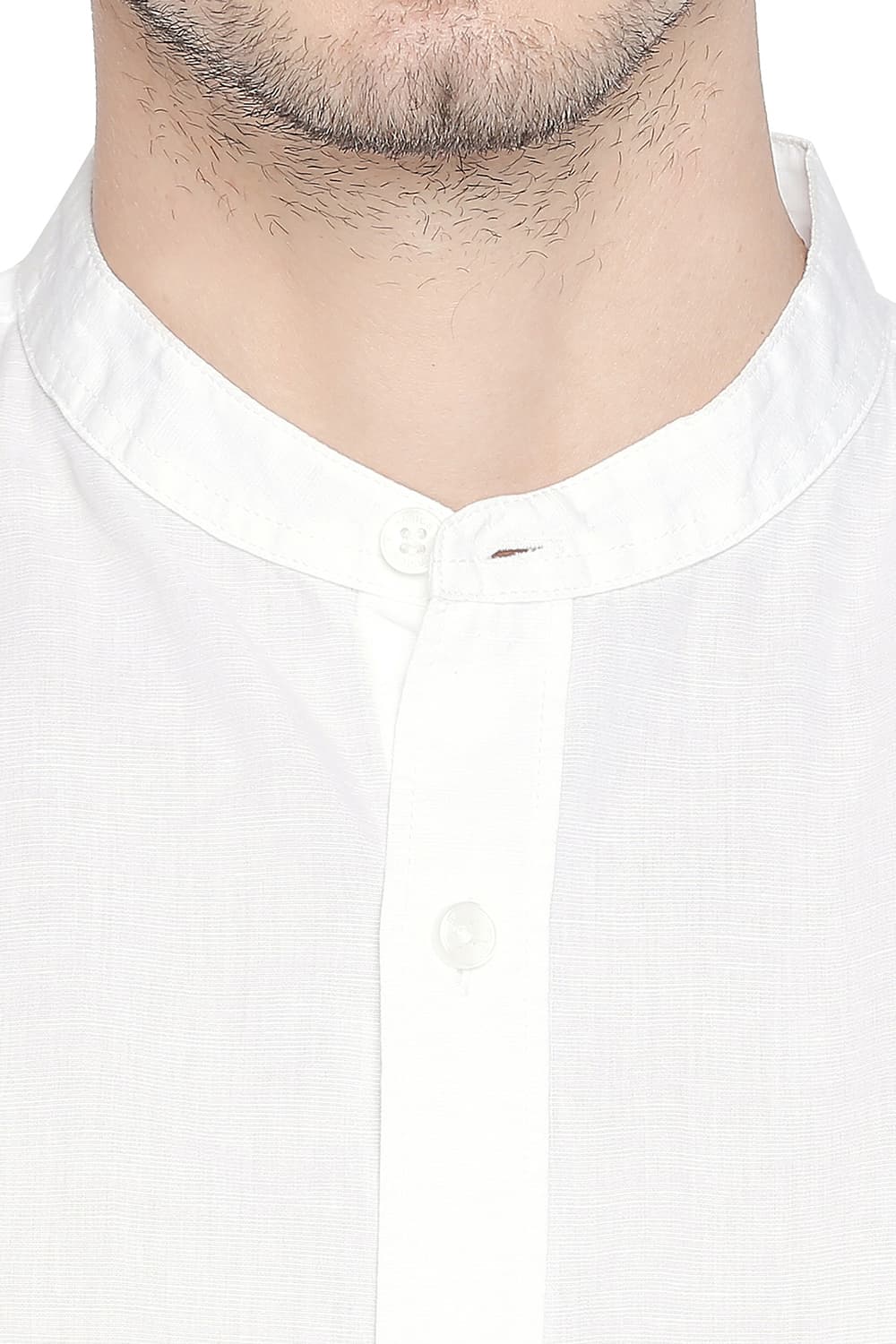 BASICS SLIM FIT COTTON LINEN SHIRT