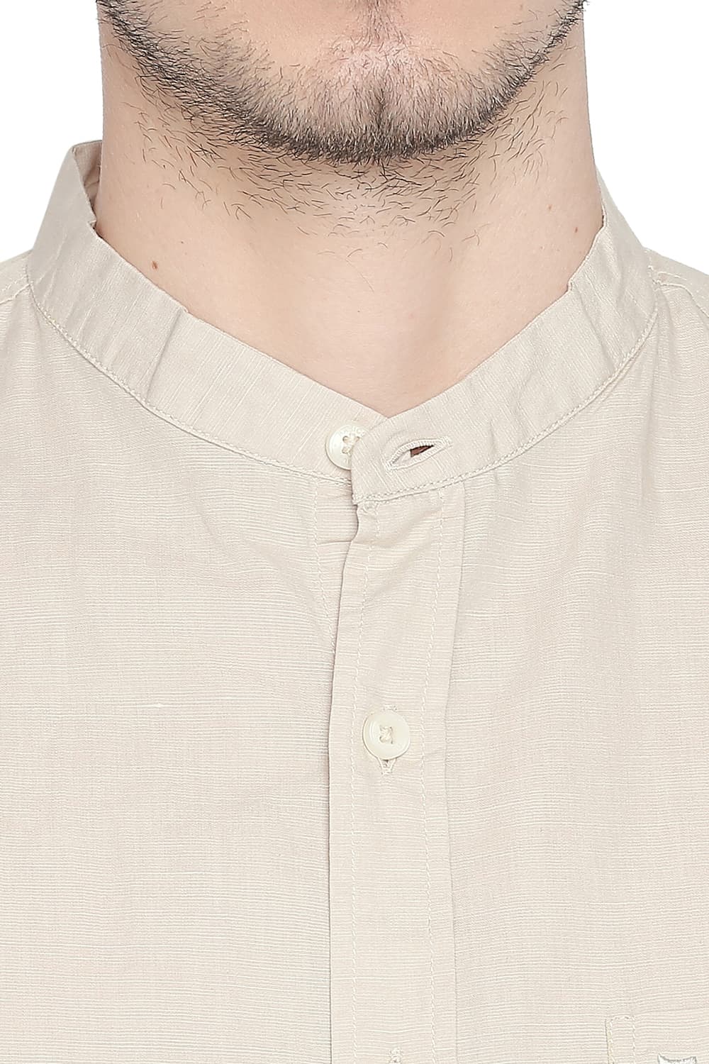 BASICS SLIM FIT COTTON LINEN SHIRT