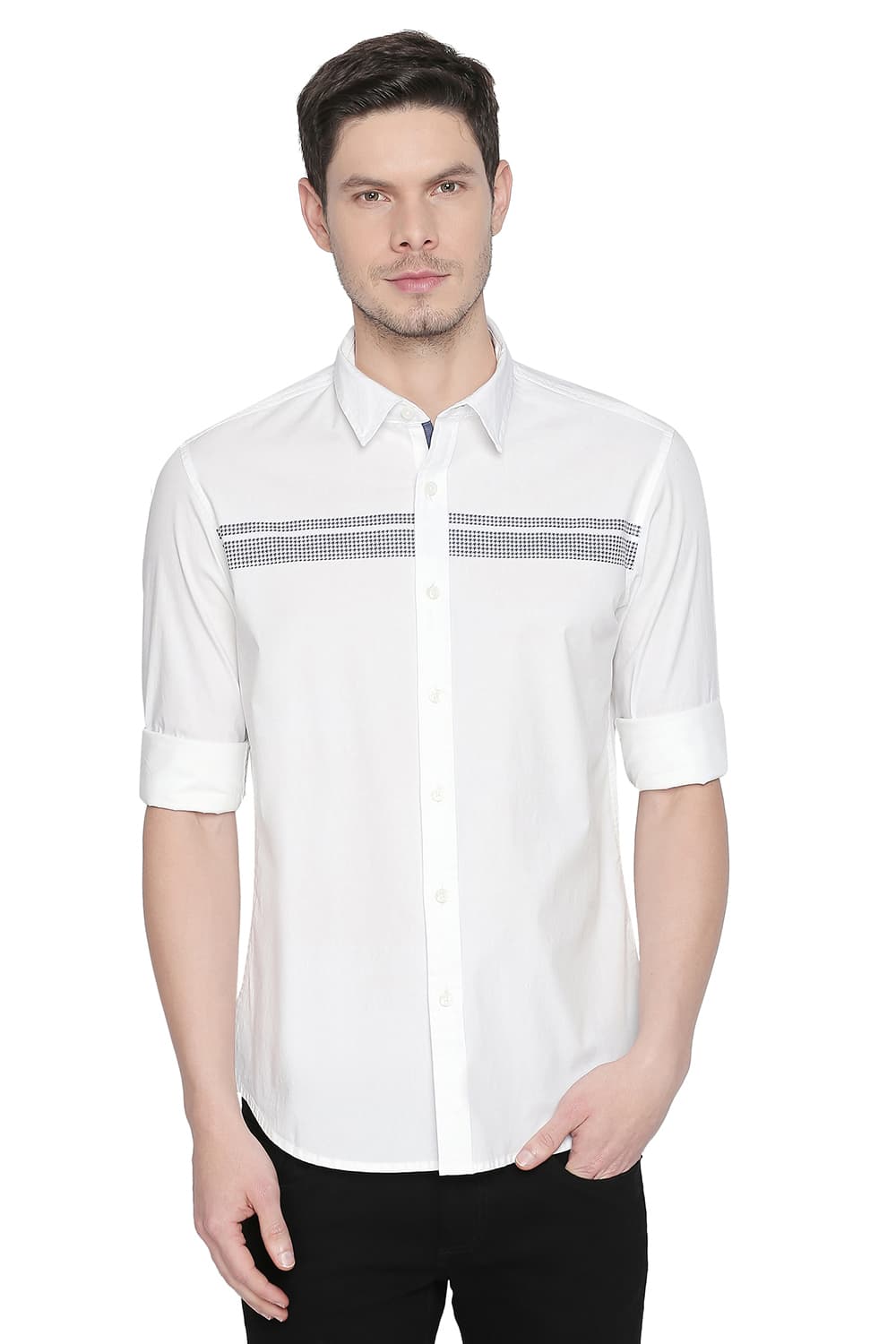 BASICS SLIM FIT STRETCH SHIRT