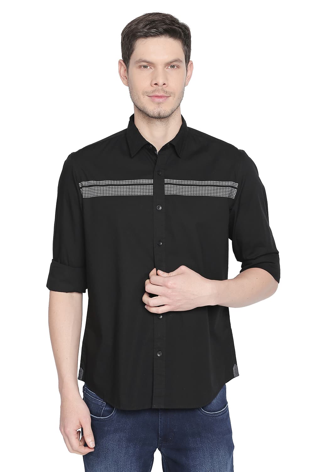 BASICS SLIM FIT STRETCH SHIRT