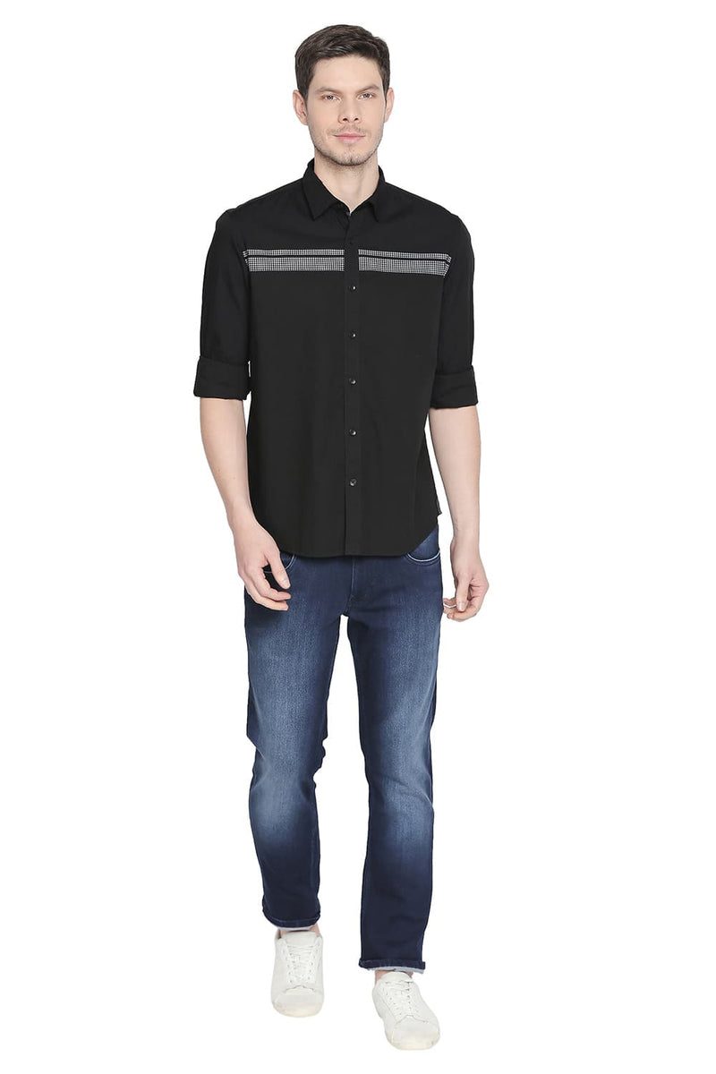 BASICS SLIM FIT STRETCH SHIRT