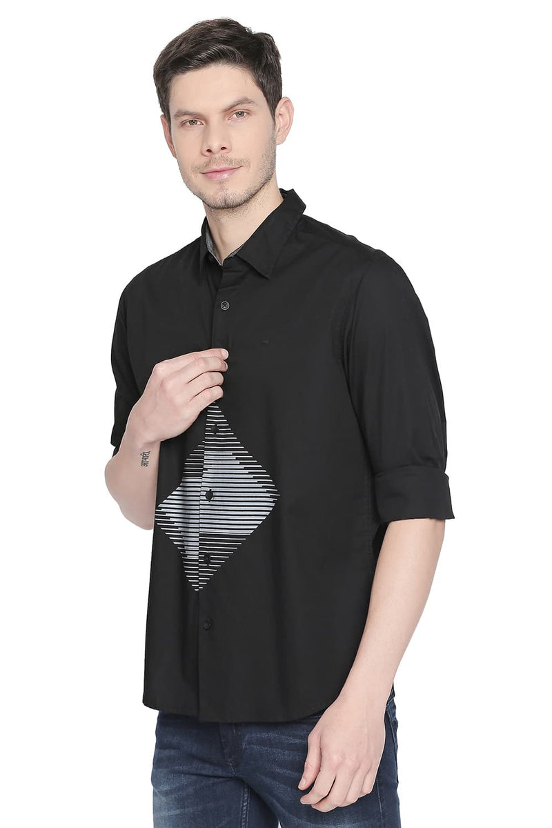 BASICS SLIM FIT STRETCH SHIRT