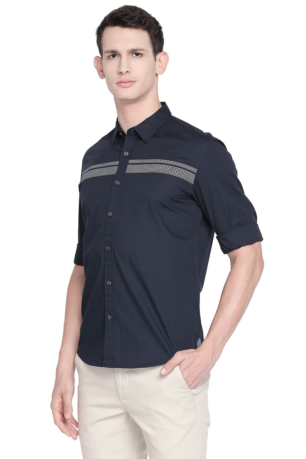 BASICS SLIM FIT STRETCH SHIRT