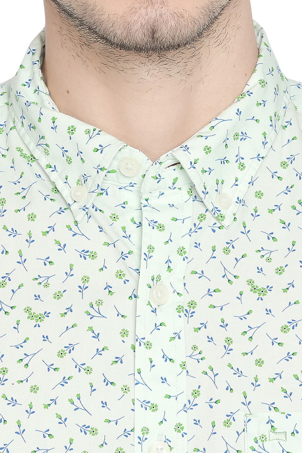 BASICS SLIM FIT PRINTED SHIRT