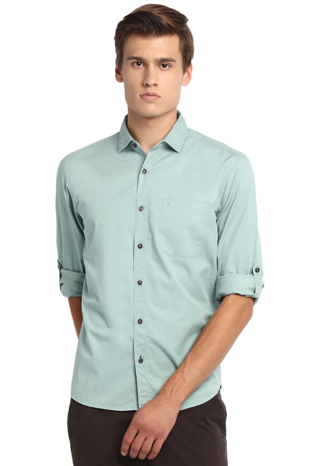 BASICS SLIM FIT TWILL SHIRT