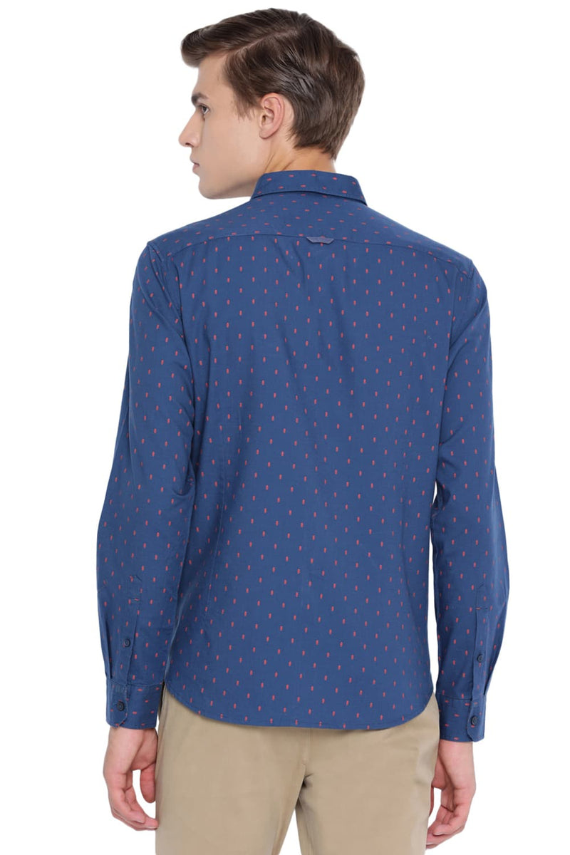 BASICS SLIM FIT PRINTED SHIRT