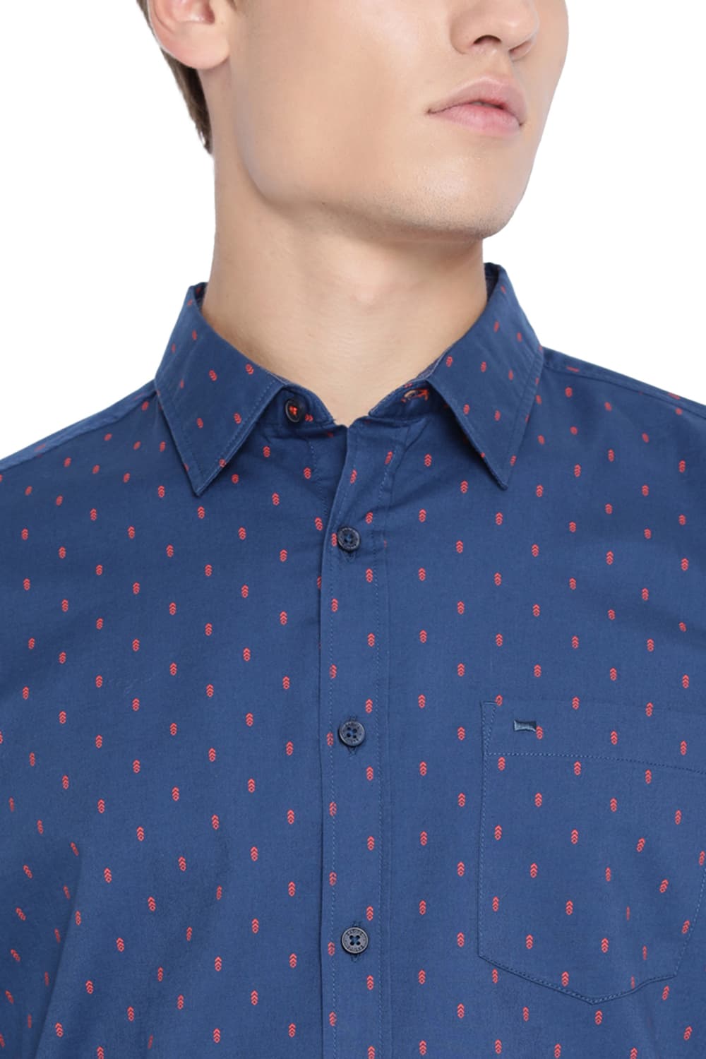 BASICS SLIM FIT PRINTED SHIRT