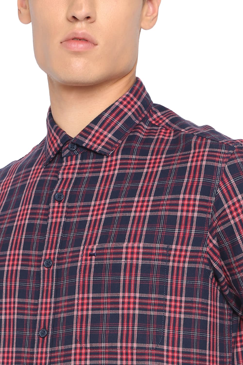 BASICS SLIM FIT CHECKS SHIRT