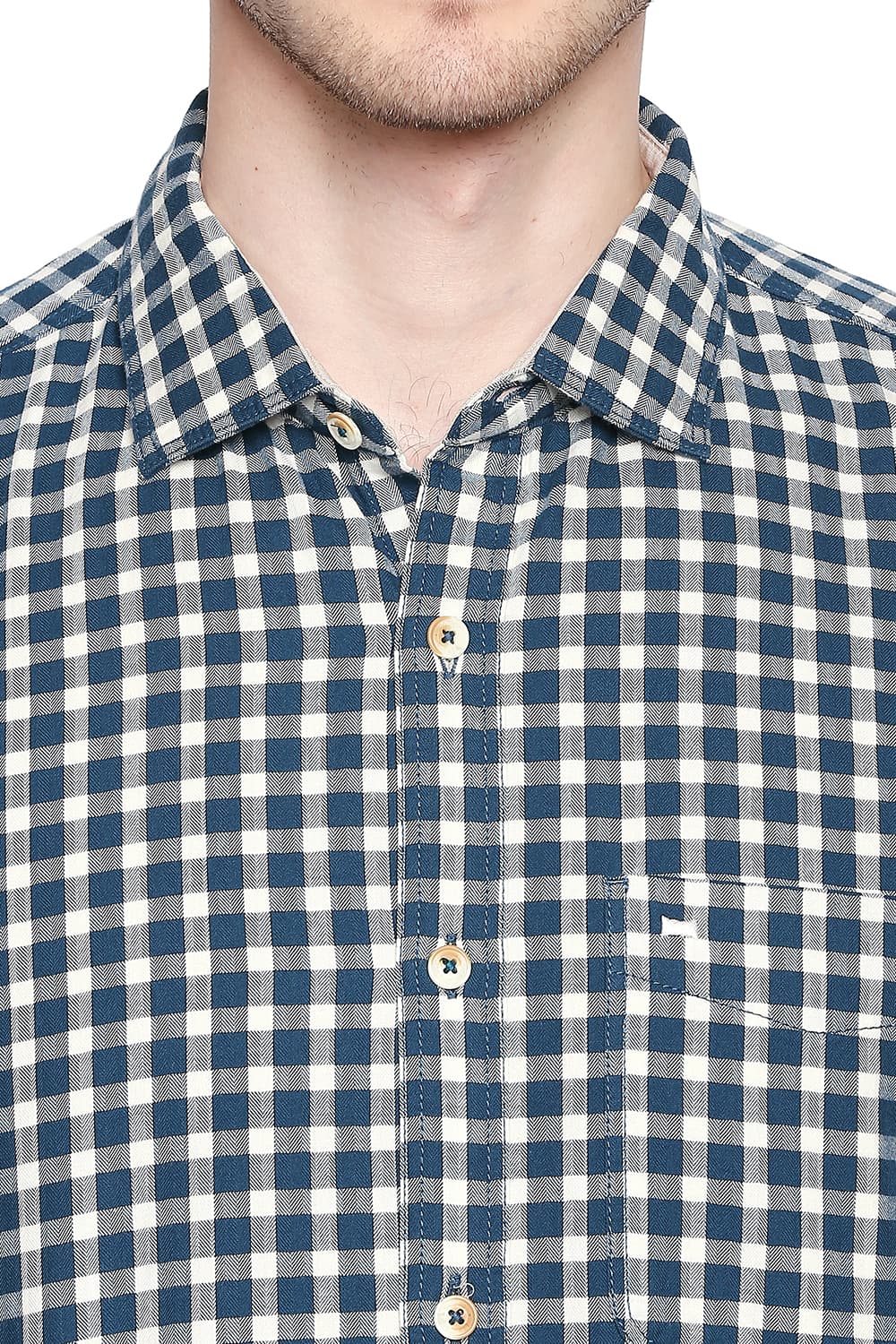 BASICS SLIM FIT CHECKS SHIRT