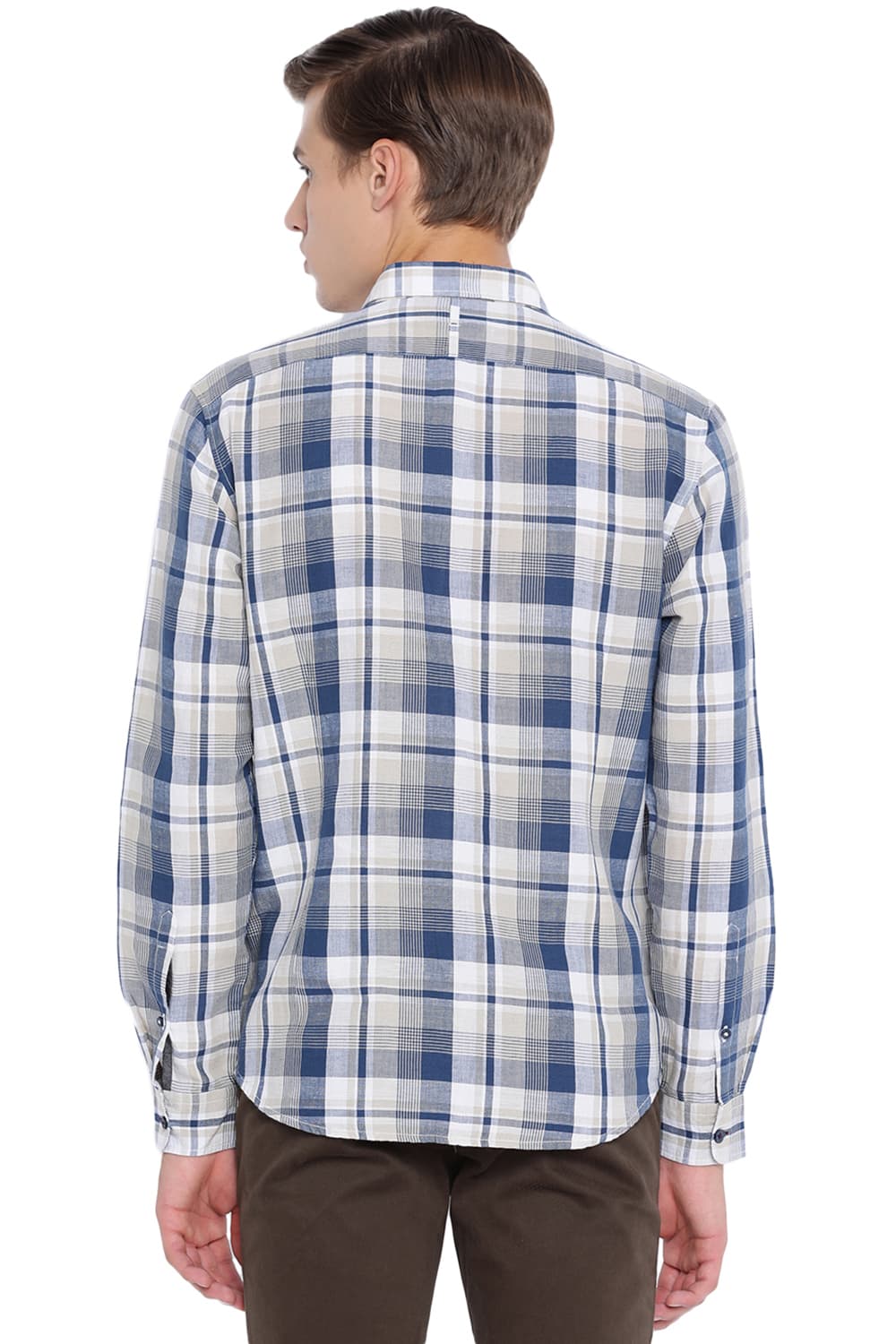 BASICS SLIM FIT CHECKS SHIRT