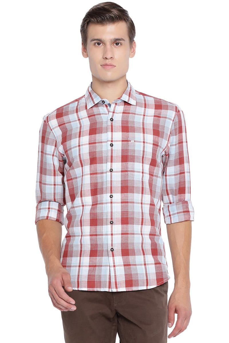 BASICS SLIM FIT CHECKS SHIRT