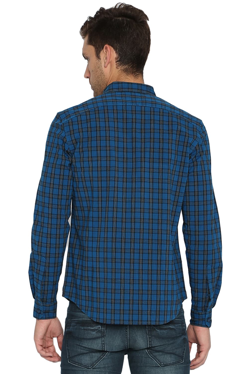 BASICS SLIM FIT CHECKS SHIRT