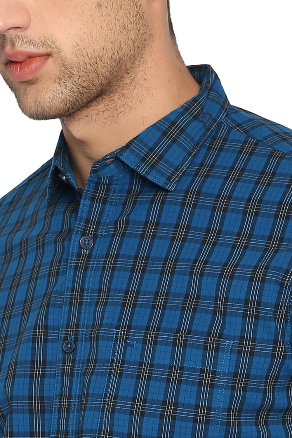 BASICS SLIM FIT CHECKS SHIRT