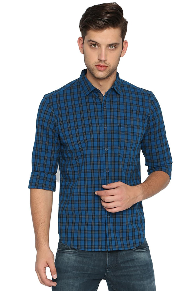 BASICS SLIM FIT CHECKS SHIRT