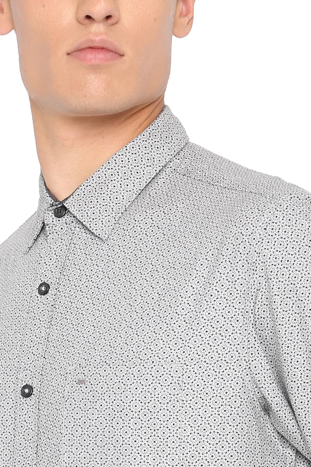 BASICS SLIM FIT PRINTED SHIRT