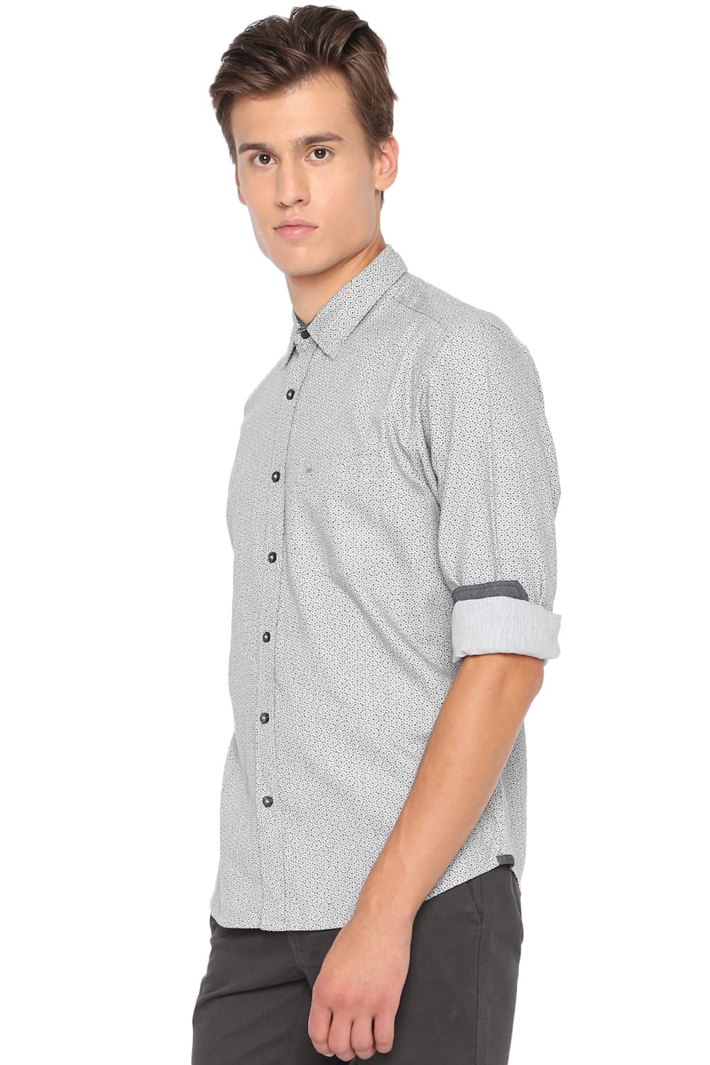 BASICS SLIM FIT PRINTED SHIRT