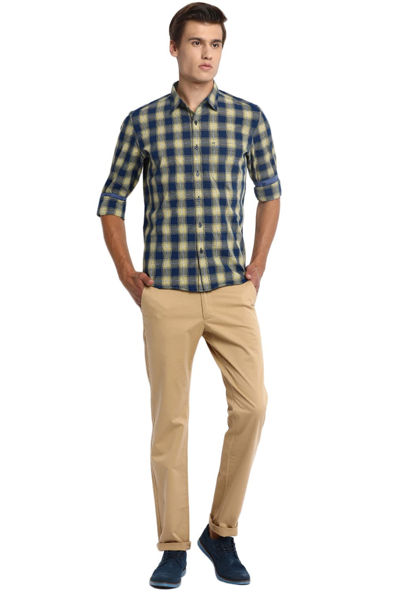 BASICS SLIM FIT CHECKS SHIRT