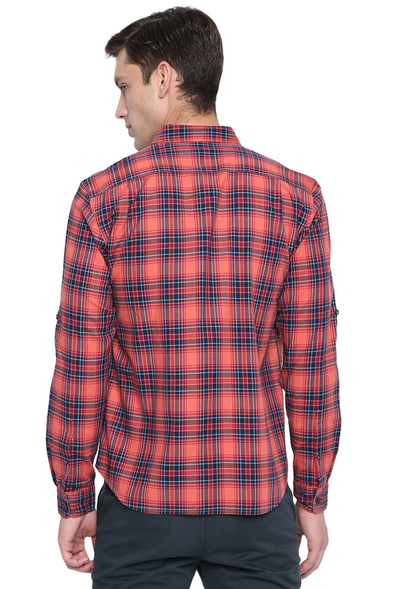 BASICS SLIM FIT CHECKS SHIRT