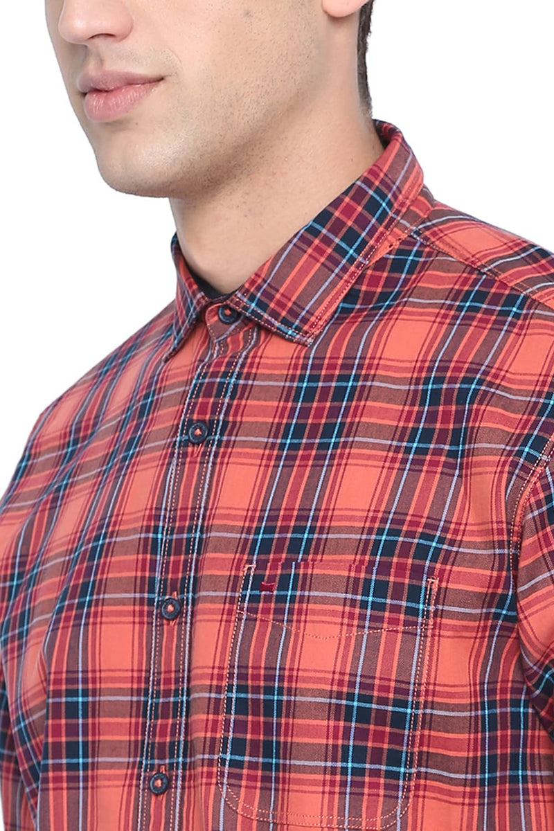 BASICS SLIM FIT CHECKS SHIRT