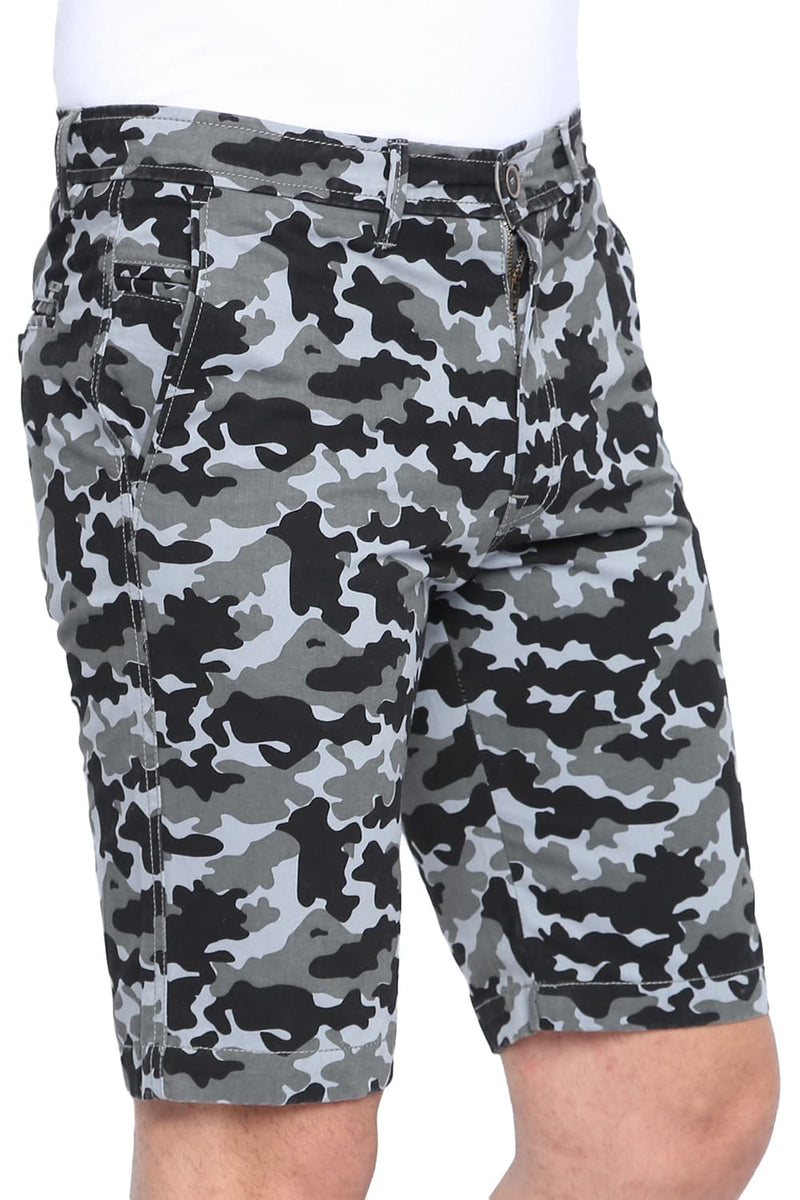 BASICS COMFORT FIT CAMO PRINTED COTTON SHORTS