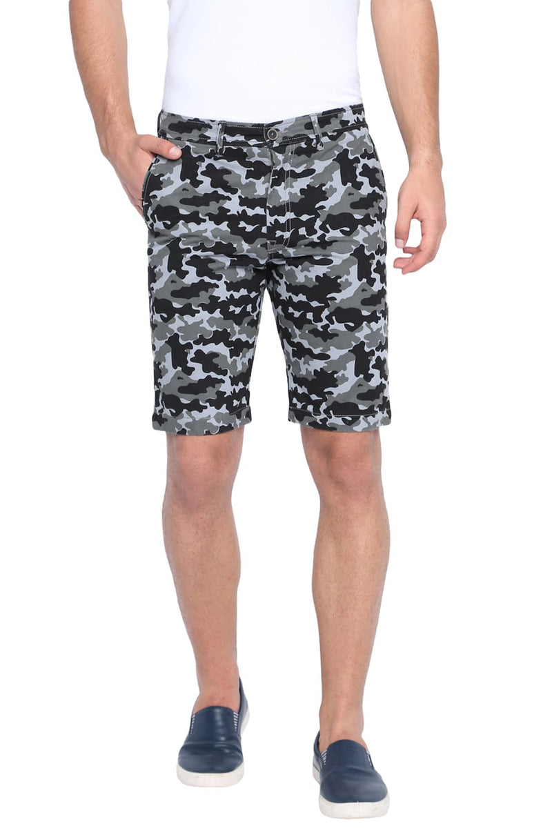 BASICS COMFORT FIT CAMO PRINTED COTTON SHORTS