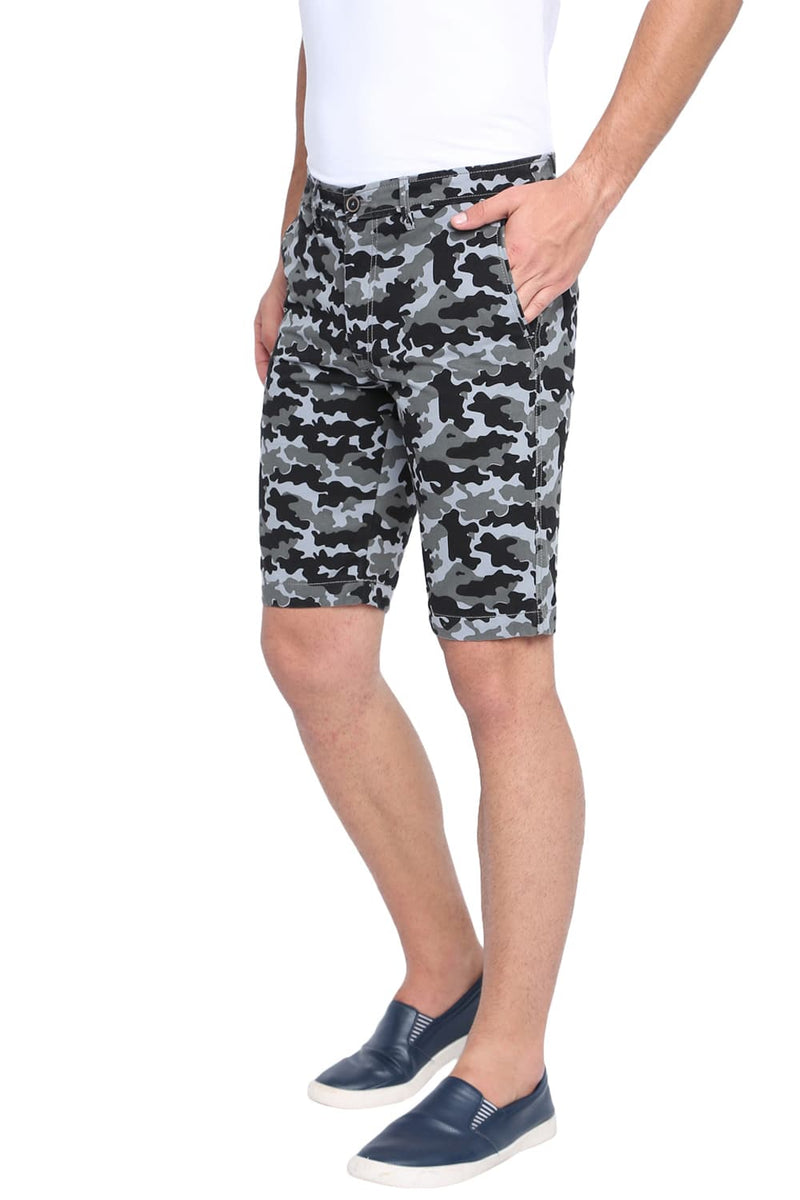 BASICS COMFORT FIT CAMO PRINTED COTTON SHORTS