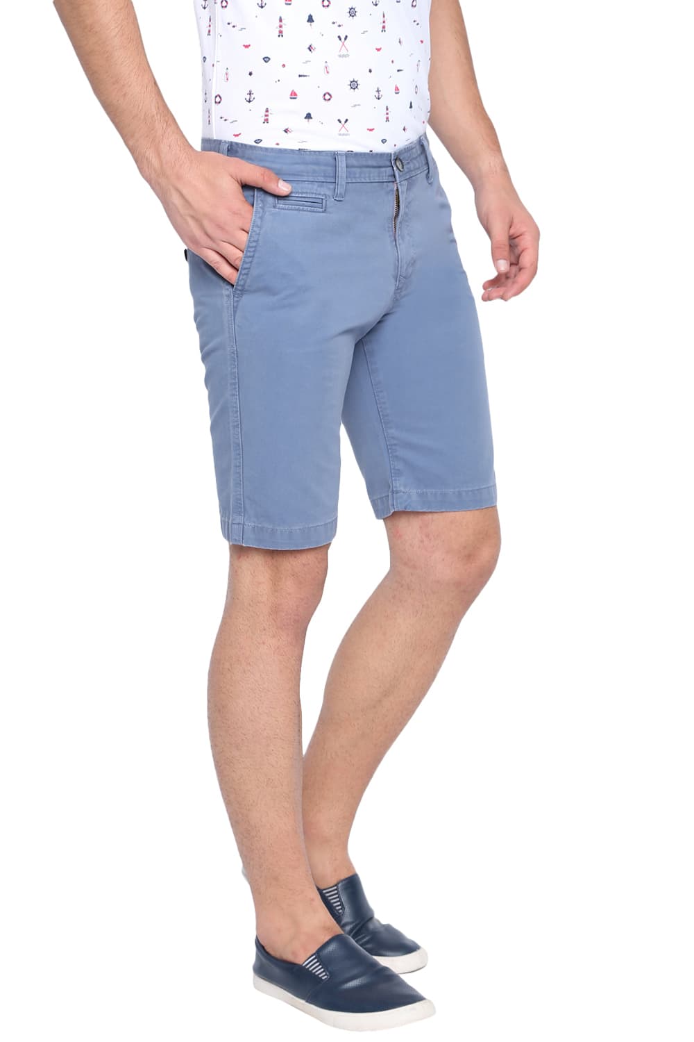 BASICS COMFORT FIT OVER DYED COTTON SHORTS