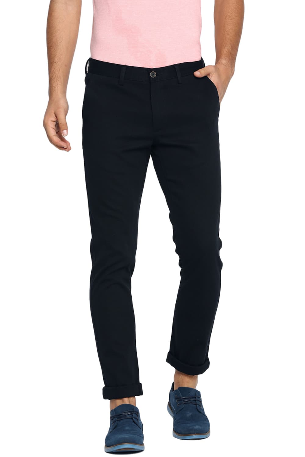 BASICS TAPERED FIT STRETCH TROUSER