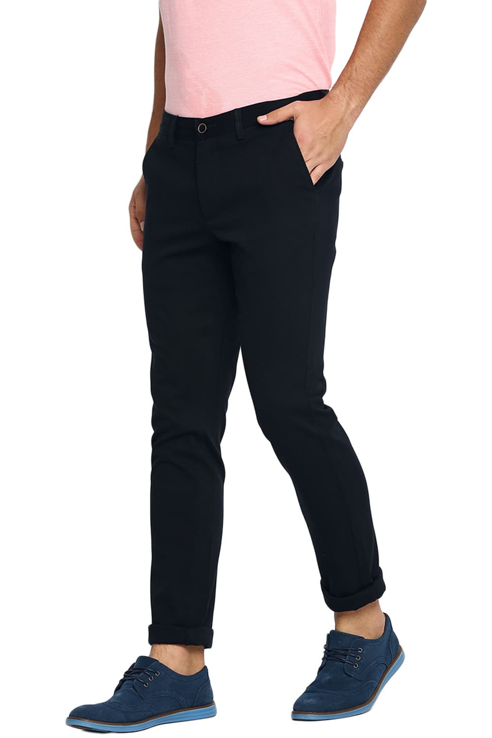 BASICS TAPERED FIT STRETCH TROUSER