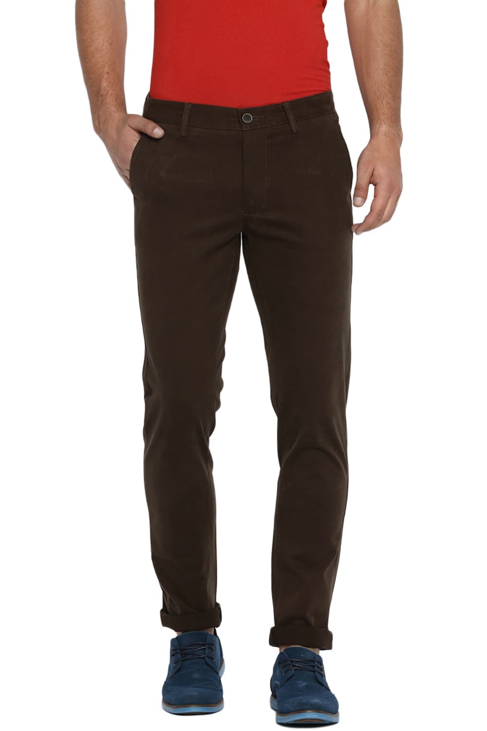 BASICS TAPERED FIT STRETCH TROUSER