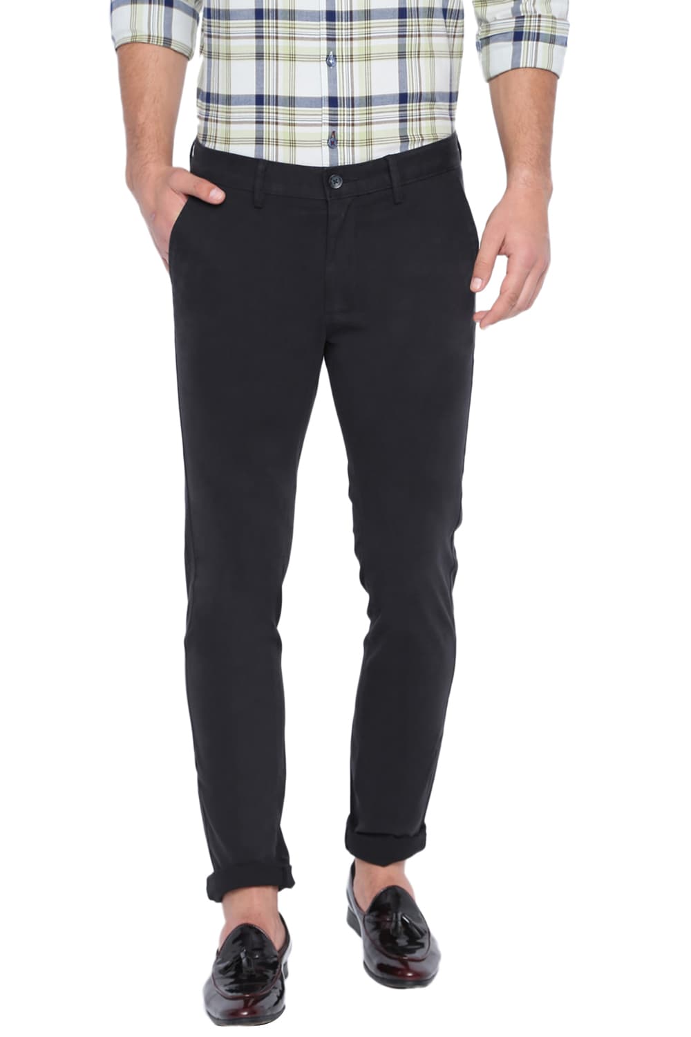 BASICS TAPERED FIT STRETCH TROUSER