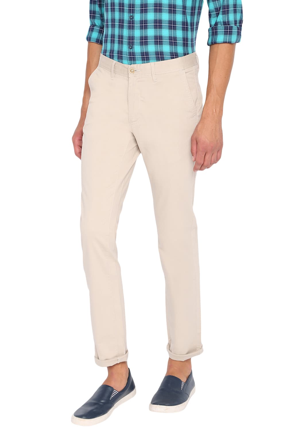 BASICS TAPERED FIT STRETCH TROUSER