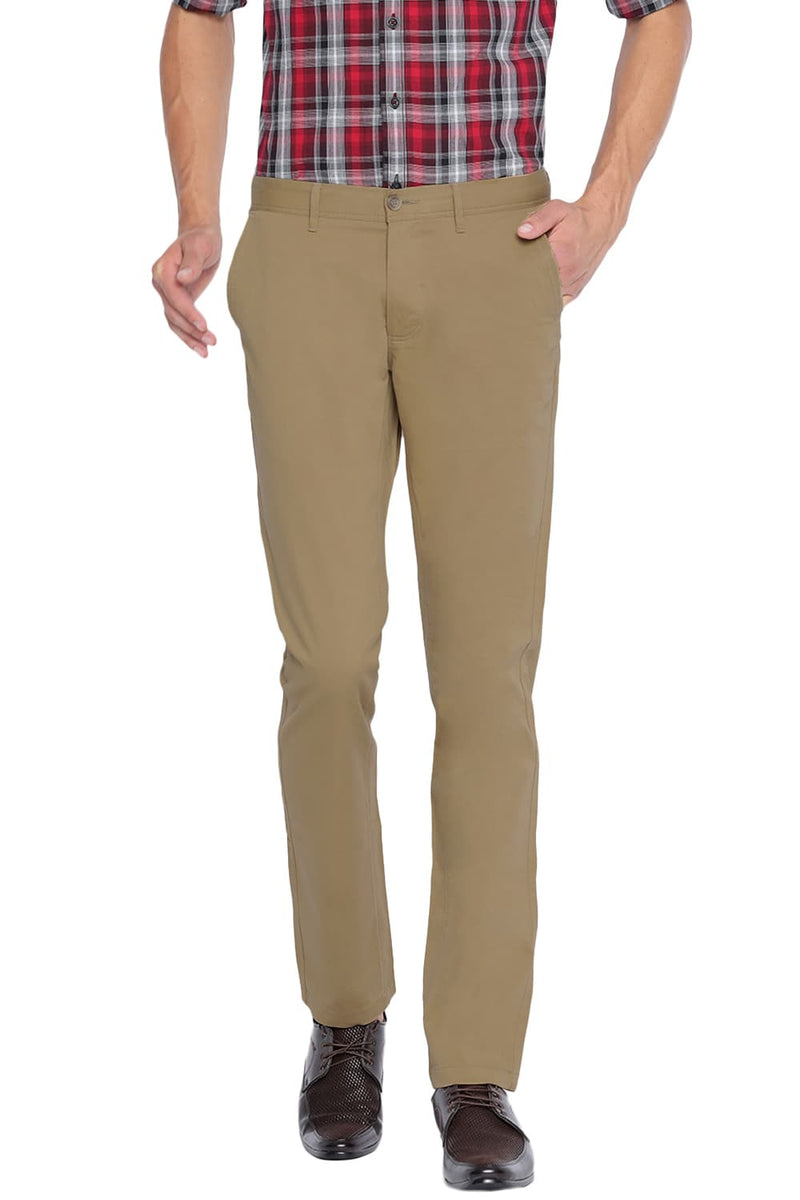 BASICS TAPERED FIT STRETCH TROUSER