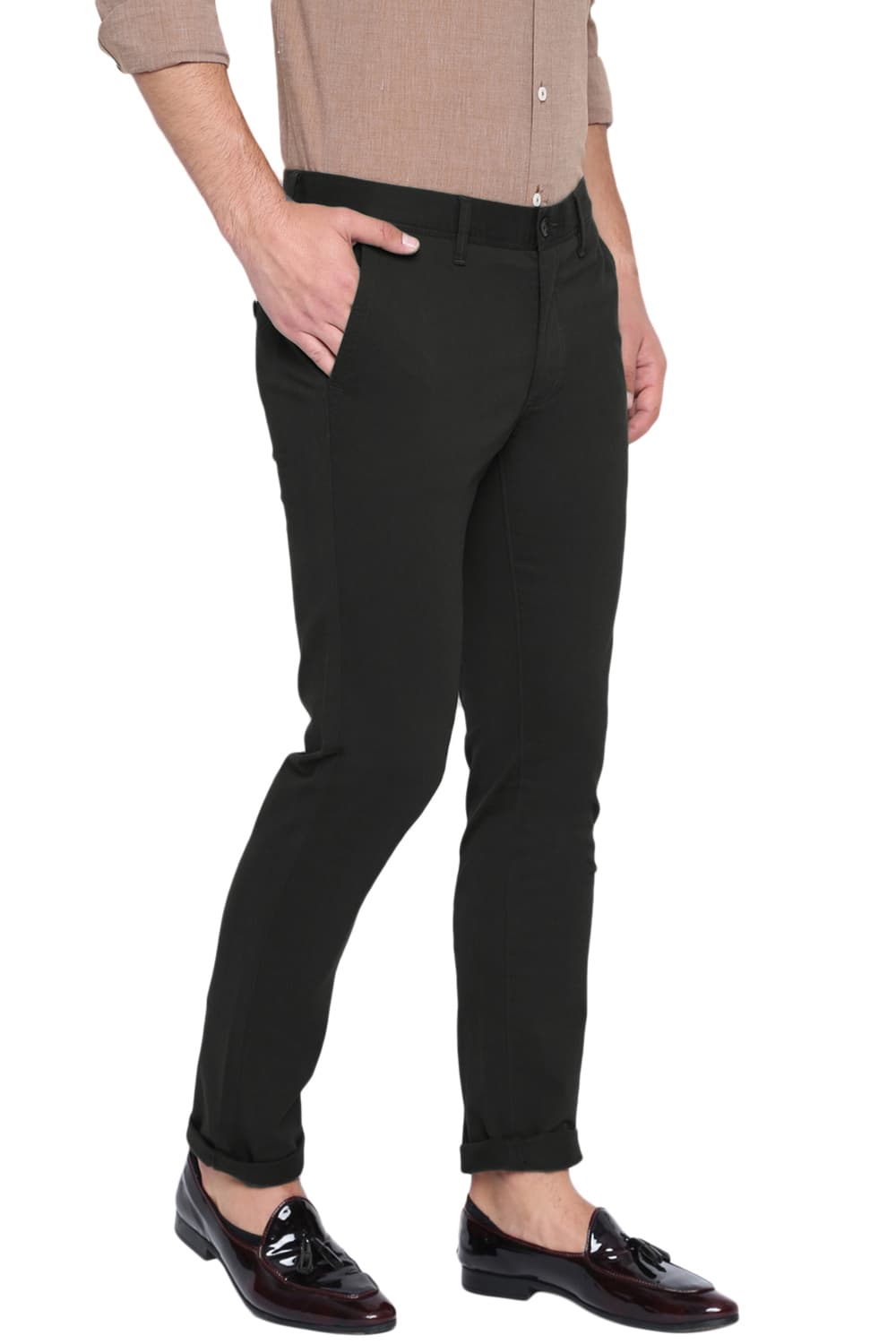 BASICS TAPERED FIT STRETCH TROUSER