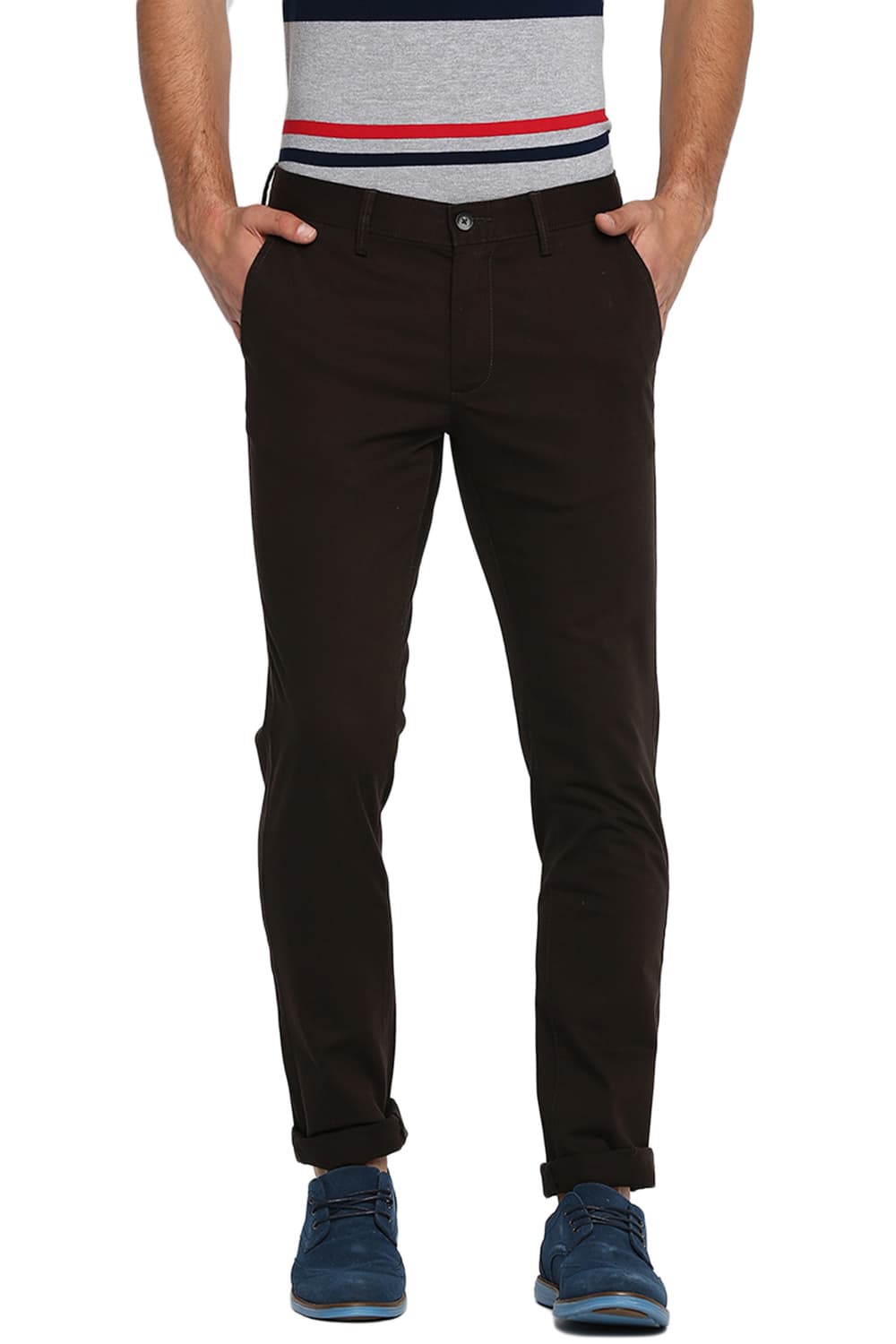 BASICS TAPERED FIT STRETCH TROUSER