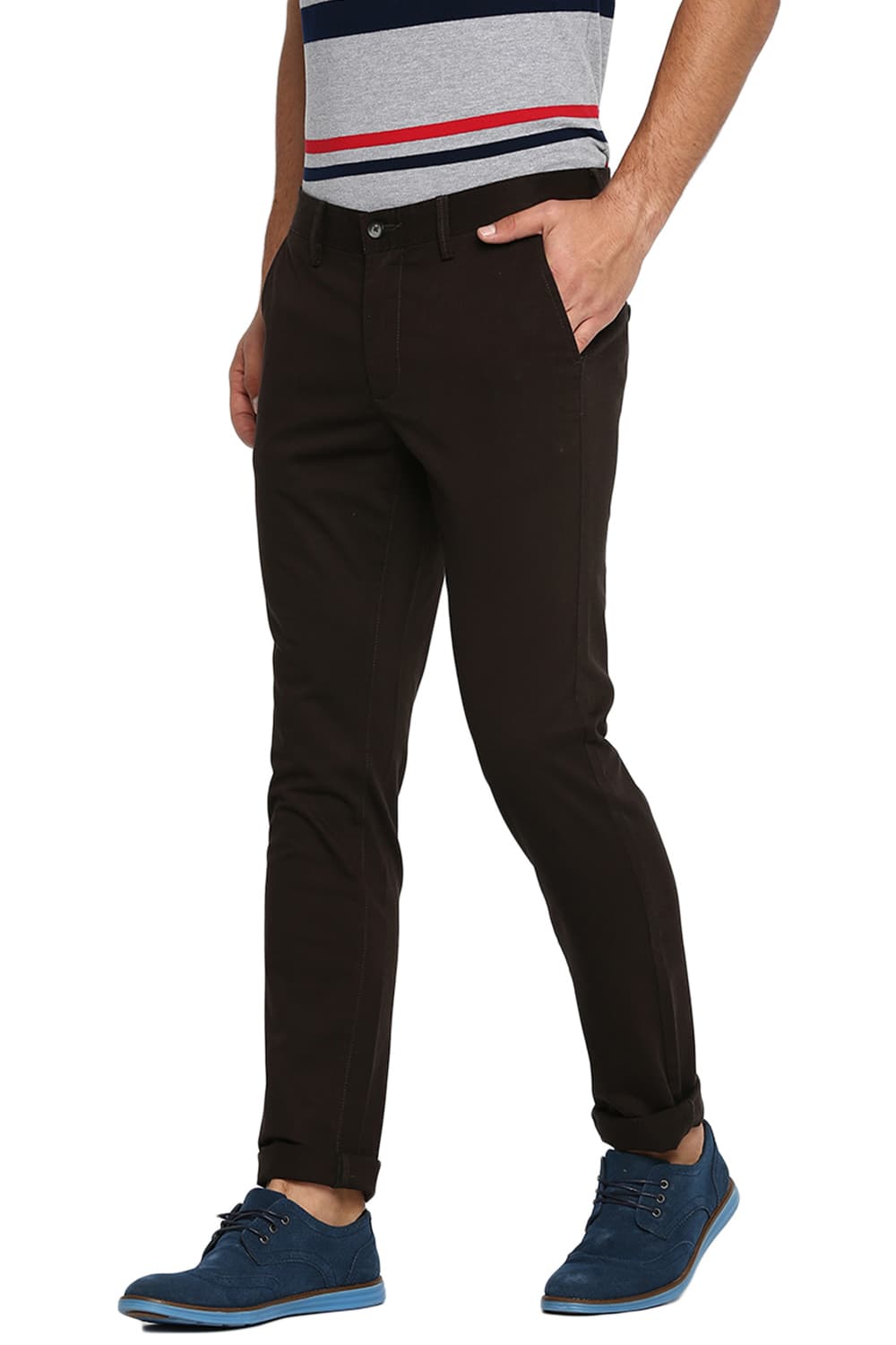 BASICS TAPERED FIT STRETCH TROUSER