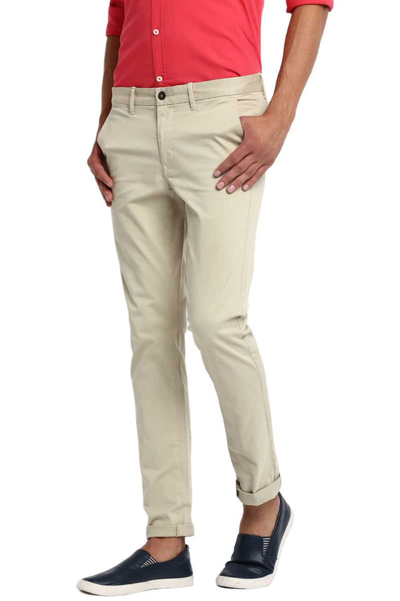 BASICS TAPERED FIT STRETCH TROUSER