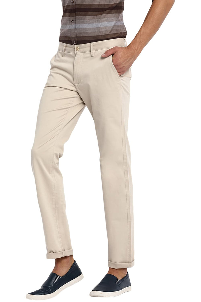 BASICS TAPERED FIT STRETCH TROUSER