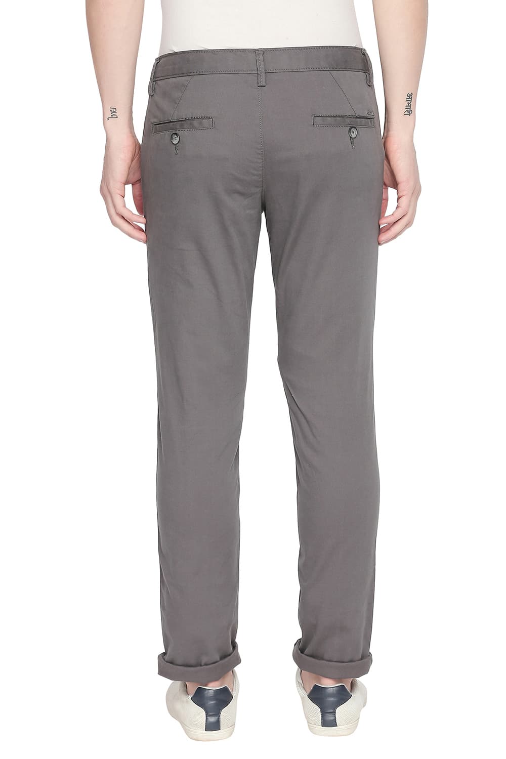 BASICS TAPERED FIT STRETCH TROUSER