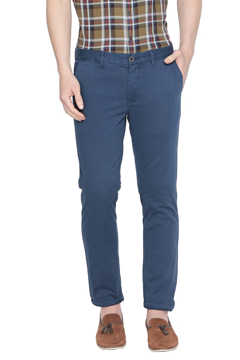 BASICS TAPERED FIT STRETCH TROUSER